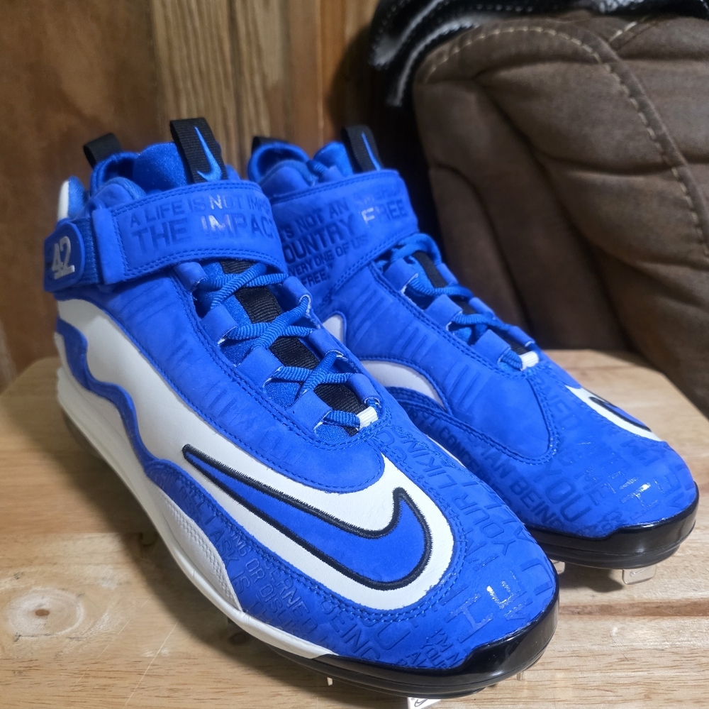 Nike Air Max Griffey 1 'Jackie Robinson' Baseball Cleats Size 12 DC9980-100 NEW